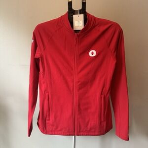 Levelwear Ezra Jacket Women Medium Red Ohio State Buckeyes Blockcore NWT